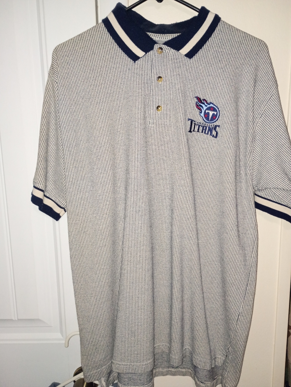 Men's White/Navy Polo Shirt